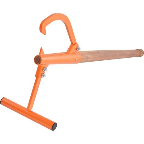 Timberjack 46,5", Levier à Bûches lourd avec Manche en Bois, Crochet Cant Ajustable, Outil de Bûcheronnage pour Bûches jusqu'à 38 cm, Rouleau et Levage (1/5)