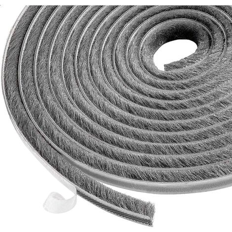 Lot de 10m de joint adhésif pour porte et fenêtre, bande d'étanchéité en mousse auto-collante, isolant thermique et acoustique, protection contre les courants d'air, pour cadre de porte ou fenêtre. (1/4)
