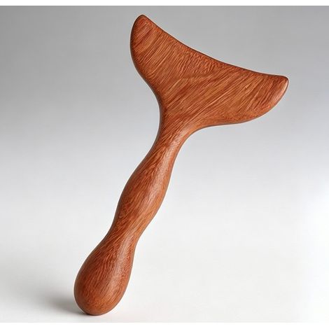 Strumento per massaggio Gua Sha per drenaggio linfatico, cellulite e rimodellamento del corpo, dispositivo in legno anticellulite (1/5)