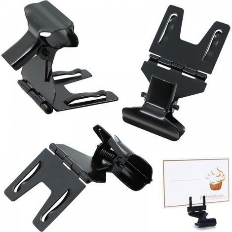10 PCS Noir,Étiquette Prix Clip Porte cartes - D'étiquetage Clips en Métal, 5,2 2,8 cm, Porte-cartes pour étiquette de prix Porte-photo Photos de mémo de mariage Anniversaire de bureau. (1/5)