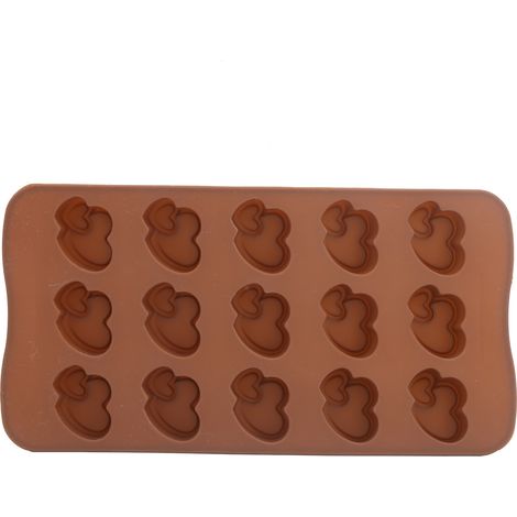 Moule en silicone antiadhésif pour chocolat, forme cœur, outil de pâtisserie DIY pour bonbons et gâteaux (1/5)