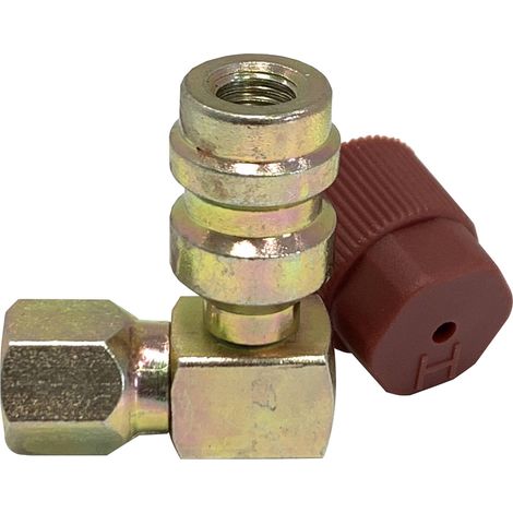 5 adaptateurs HP R134a x F3/16" SAE 90° spécial climatisation véhicule - AC 9117 - CLAS Equipements