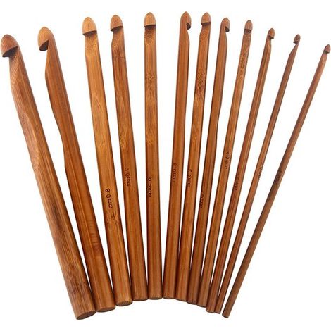 Questo kit per uncinetto include ferri da maglia e uncinetti in legno, bambù e vari materiali come cotone e seta. È disponibile in 12 misure ed è adatto per uncinetto, maglia trilobite e diversi tipi (1/5)