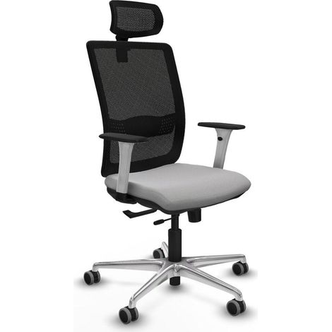 Piqueras y Crespo Silla de Oficina Gris Claro Ergonómica