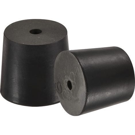 Caoutchouc Conique Bouchon 26mm à 32mm avec Trou Noir pour Bouchons, Liège, Bouchon d'égout, Bouchon tuyau d'eau, Bouchons pour instruments expérimentaux 10 Pièces (1/5)