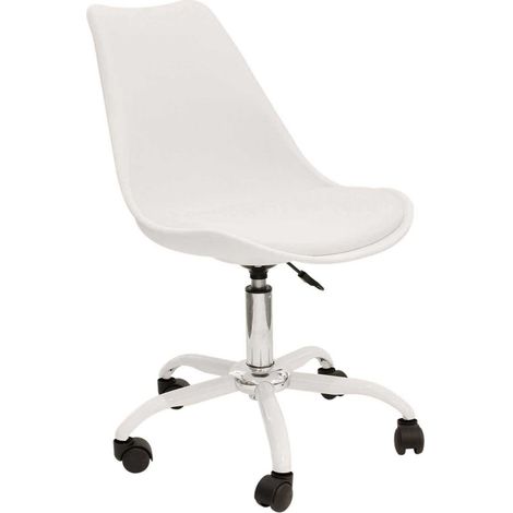 Lot de 2 Chaises - HOME DECO FACTORY - KIRUNA - Roulettes - Confortables - Multicolore (1/7)
