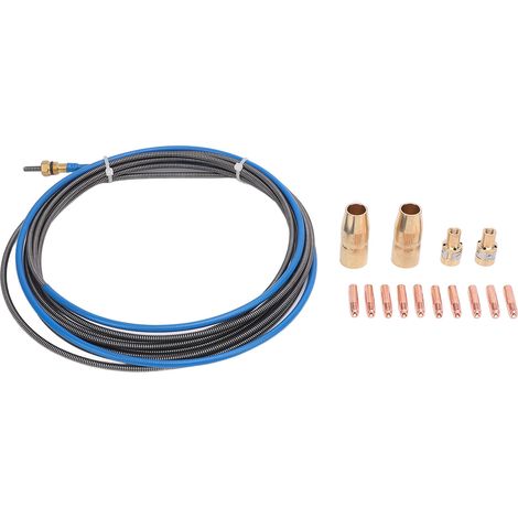 Kit d'accessoires pour pistolet de soudage MIG, diffuseur de buse de pointe de 0.030 à 0,035 pouces, doublure de 15 pieds 194011 pour Miller Millermatic M-100/150 (1/5)