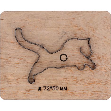 Matrice de découpe cuir forme tigre emporte-pièce artisanal outil 72x50mm pour papier caoutchouc (1/5)