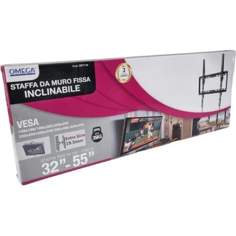 STAFFA TV DA PARETE INCLINABILE 26''-55'' (1/4)
