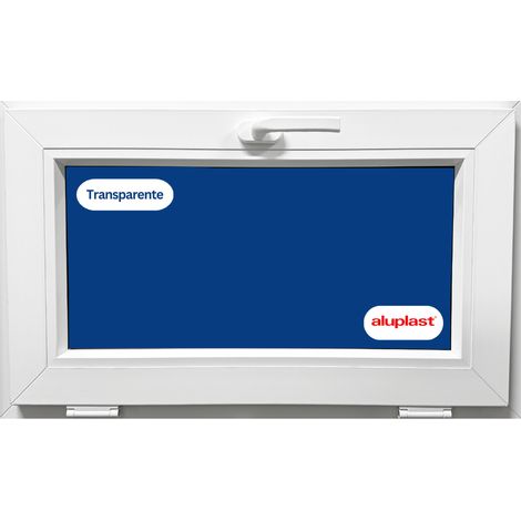 Ventana PVC Reforzado 800x500 Blanca Oscilante  Transparente (1/5)