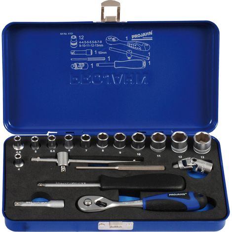 SCHILL - Coffret de clés à douilles 18 outils - 4101 - Ce produit de marque Schill est neuf.