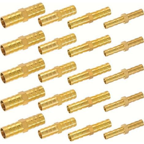 Kit de 20 raccords de tuyau en laiton — Adopte les normes de filetage américaines et européennes (1/5)