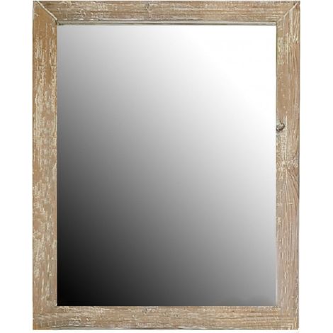 Miroir de salle de bain en bois L65 - HANOÏ (1/2)