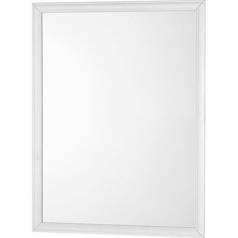 Specchio bagno 66x86 cm cornice bianca e installazione reversibile (1/2)