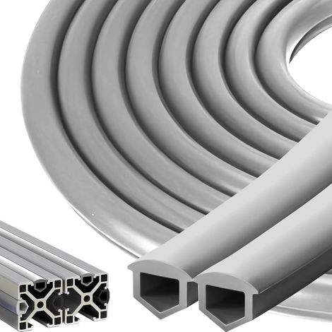 Bande de bordure de profilé aluminium 12 mètres 30x30, 40x40 rainure 8 accessoires de profilé aluminium protection anti-poussière bandes d'étanchéité de couverture souples bandes d'étanchéité de (1/5)