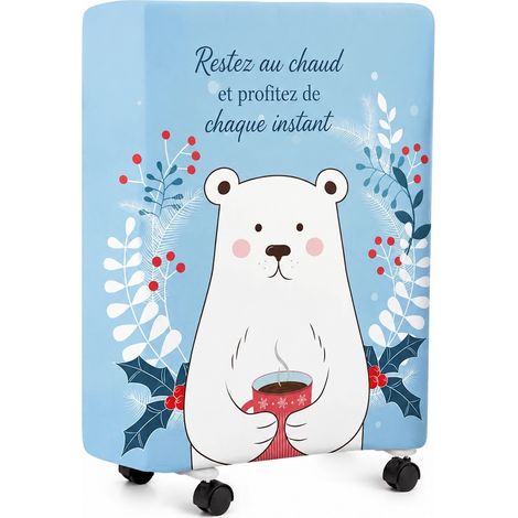 Housse de protection anti-poussière en tissu pour radiateur à bain d'huile motif ours café taille S 40-60 55-60 réf 5427 140 g – Livraison gratuite