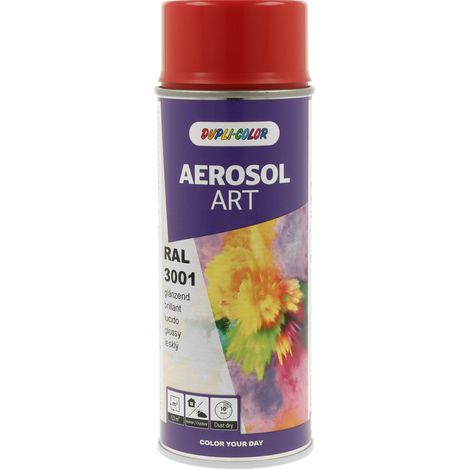 DUPLI-COLOR - Peinture spray ART RAL 3001 Brillant - 722523 - Ce produit de marque DUPLI COLOR est neuf.
