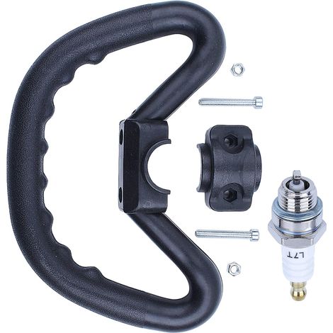 Poignée de barre de coupe avec ensemble de boulons pour Tanaka TBC-232 TBC-262 TBC-322 TBC-325 Tondeuse à gazon moteur Remplaçant 500-33560-200 avec bougie d'allumage (1/5)