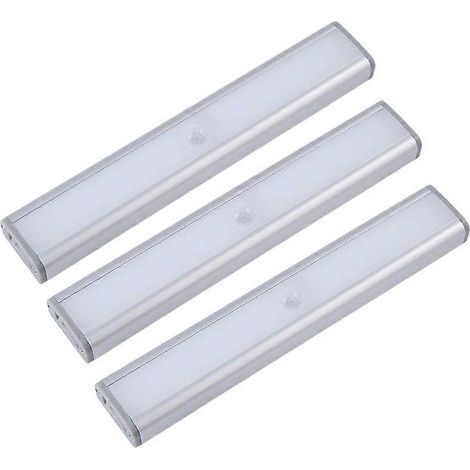 Bande lumineuse LED rechargeable USB avec détecteur de mouvement (3 x 3) pour sous-meuble ou placard. idéale pour la cuisine. (1/5)