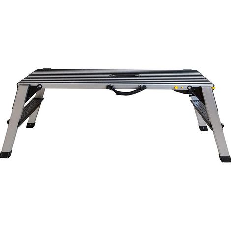 Centaure – Marchepied rectangulaire 2.50m – Plateforme antidérapante 120 x 42 cm – Marches en acier perforées – Transport facile avec poignée (1/5)
