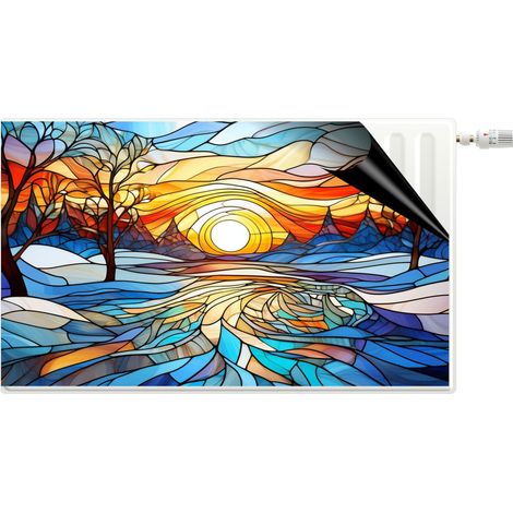 Tapis de protection de radiateur décoratif Aimant de radiateur Sunset