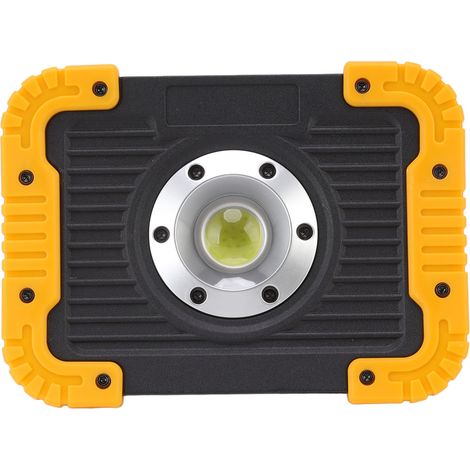 Wasserdichte, per USB aufladbare und tragbare COB-Arbeitsleuchte mit 180° drehbarem Halter für Camping und Notfallsituationen. (1/5)