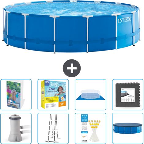 Intex Piscine Tubulaire Ronde - 457x122 cm - 9-pièces S607