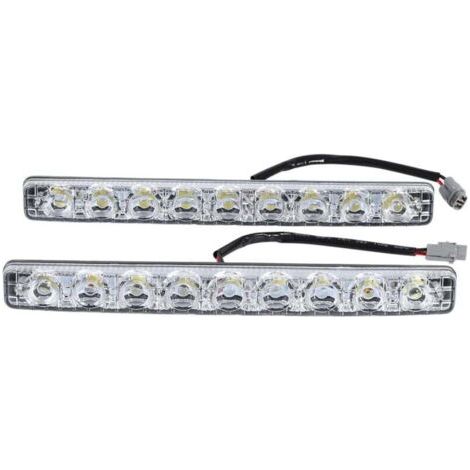 Auto-Tagfahrlicht, Auto-Tagfahrlicht, Auto-Tagfahrlicht, Frontscheinwerfer/Scheinwerfer, 2 Stück, weiß, 9-LED-Lichtstreifen, Tagfahrlicht, Drl, Auto-Nebel-Tagfahrlicht