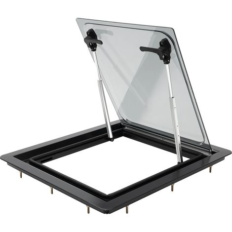 Lüftungsfenster, mehrfach zu öffnen, integrierter Sonnenschutz, schwarz (1/2)