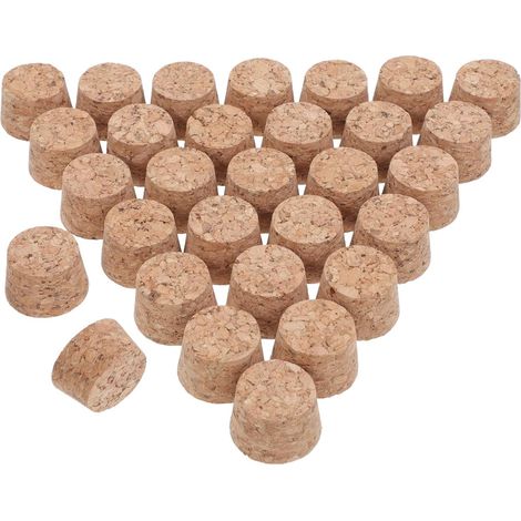 30 bouchons liège, 30,5x25x20 mm, 26-28,5 mm, naturels, coniques (1/5)