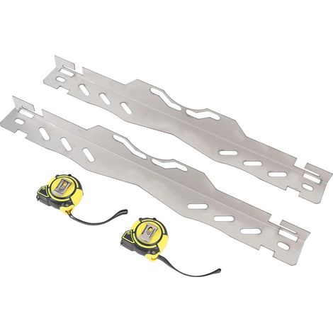 Outil d'alignement de Roues, Plaques d'alignement 'Orteils en Acier Inoxydable Robustes avec Rainure Anti-Chute pour Voiture Camion SUV, Comprend 2 Mètres Ruban, Mesure Précise des Roues (1/5)