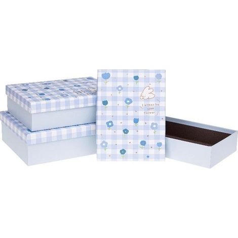 Geschenkbox mit 3 Hasenrosetten