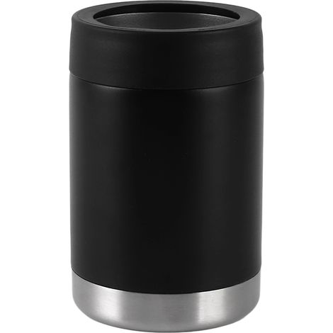 Refroidisseur de canette de 35 cl (12 oz) noir à double paroi en acier inoxydable pour voiture (1/5)