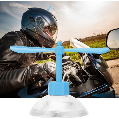 Ventouse décorative pour casque de moto en caoutchouc et plastique, hélice (bleue) (1/5)
