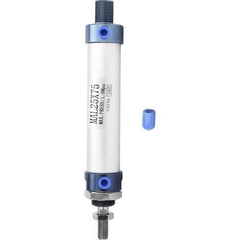 Vérin Pneumatique Double Effet Mini 25mm Alliage d'Aluminium (Course 75mm) (1/5)