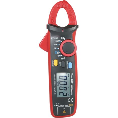 UNI-T UT210E Mini Digital Handheld Clamp Multimeter Backlight LCD True RMS Voltmeter Ammeter Ohmmeter AC/DC Voltage Current Capacitance Resistance NCV Continuity Test Diode Tester with Storage Bag (1/5)