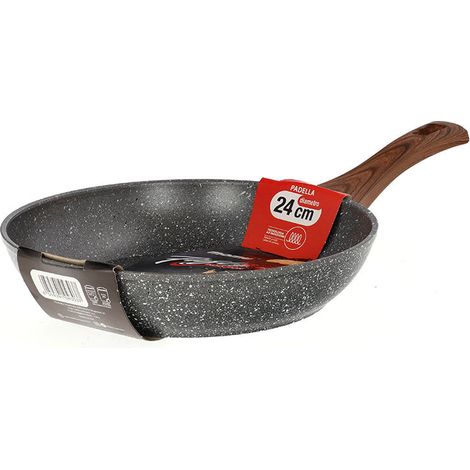 Mamù Padella ad induzione, antiaderente e antigraffio, Ø 24 cm, con alto spessore, extra resistente (1/4)