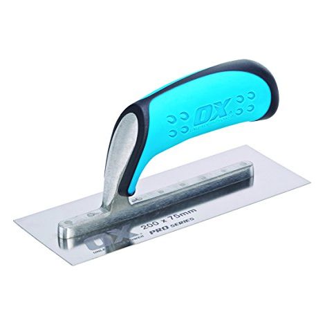 ox P013808 75 x 200 mm cazzuola per intonato piccola da 20,3 cm in acciaio inossidabile con presa forte - blu (1/3)