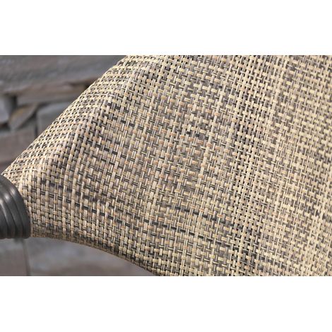 Lot de 2 fauteuils de jardin empilables en aluminium et textilène – Résistant aux intempéries – Confort optimal – DCB GARDEN