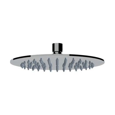 Soffione Doccia Tondo Diametro 200 MM, Soffione Doccia Effetto Pioggia Con Snodo Orientabili, Installazione Interna ed Esterna, Soffione Doccia A Muro In Acciaio Inox (1/3)