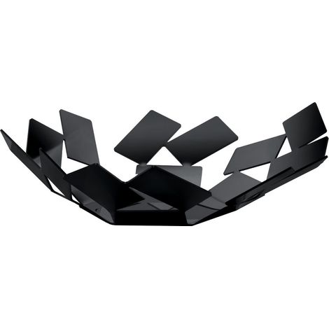 Alessi La Stanza dello Scirocco MT01 B Cestino di Design in Acciaio Colorato con Resina Epossidica, Nero (1/5)