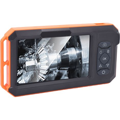 Endoscope industriel écran 5 pouces objectif 8mm 1080P caméra d'inspection pour tuyaux égouts câble semi-rigide 5m (1/5)