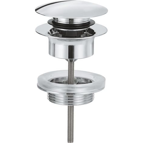 Klick-Klack-Ablaufventil für Waschbecken oder Bidet 65807000, Silber (1/3)