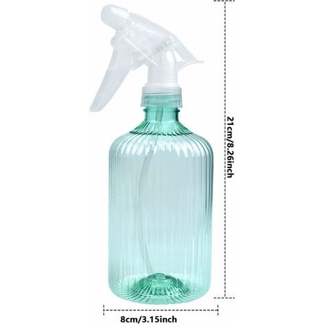 2Pcs 500 ML Pulverisateur Vide, Flacons Pulvérisateurs Vaporisateur Boîteilles en Plastique Boîteille de Pulvérisation Vide Spray Boîteilles Transparent Flacon Spray Vide, pour Coiffure Plante Fleurs- (1/3)