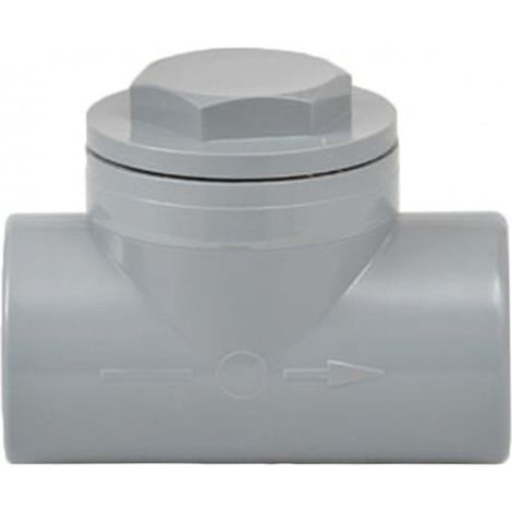 Centrale Brico – Clapet anti-retour PVC FF – Ø 40mm – Raccord à coller – Pour évacuation eaux usées – Installation rapide et facile