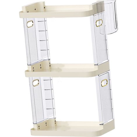 Étagère de rangement pour maquillage et parfums, élégante et facile à installer, idéale pour coiffeuse, comptoir ou salle de bain. 3 niveaux, 40 x 22 x 65 cm. (1/5)
