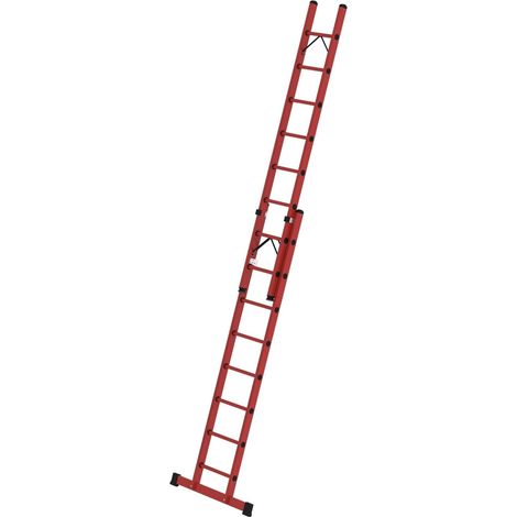 Günzburger Steigtechnik Echelle coulissante 2nombre de barreaux en PRV avec traverse standard 2 x 8 barreaux - 036608 (1/5)