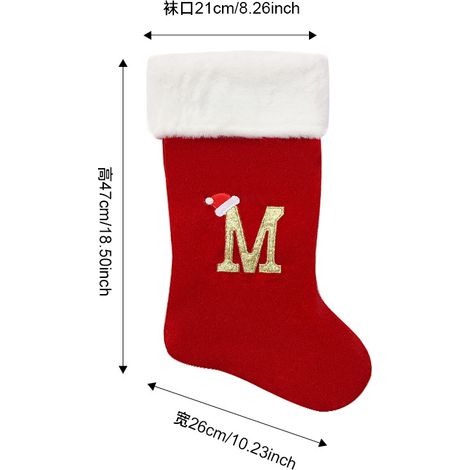 Large Christmas stockings, Christmas decorations, English letter ornaments, letter socks, children's cartoon gift bags
