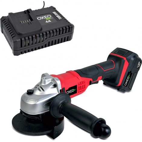Meuleuse d'angle sans fil 18V Easy Full avec batterie et chargeur - Disque 115mm - Vitesse 8000 tr/min - Clé à ergots (1/5)