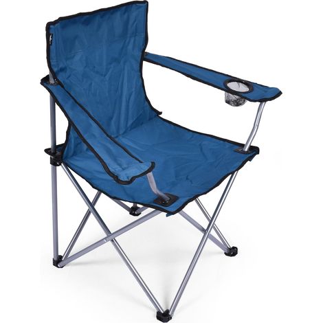 Folding Camping Chairs Portable Camping Seat Fishing Stool Beach Outdoor BLUE (1/5)